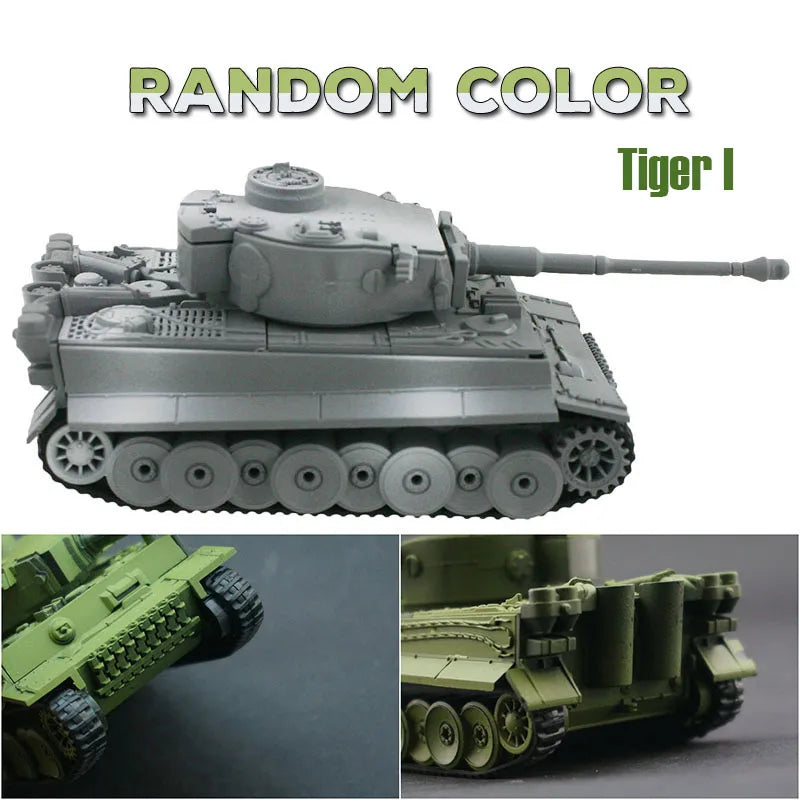 Model tank with 'Random Color Tiger' text on a white background