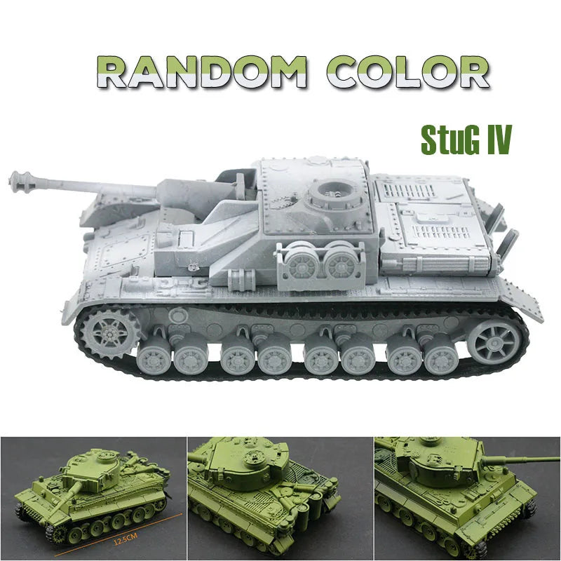 Model tank with 'Random Color' text and StuG IV designation on a white background.