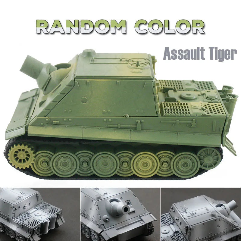 Model tank with 'Random Color' text and 'Assault Tiger' branding on a white background.