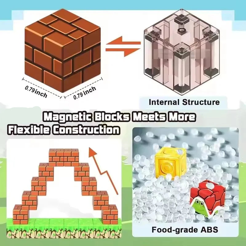 Magnetic Blocks with construction examples and product details.