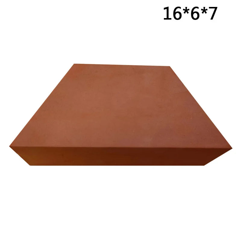 Brown rectangular block with dimensions 16*6*7 on a white background