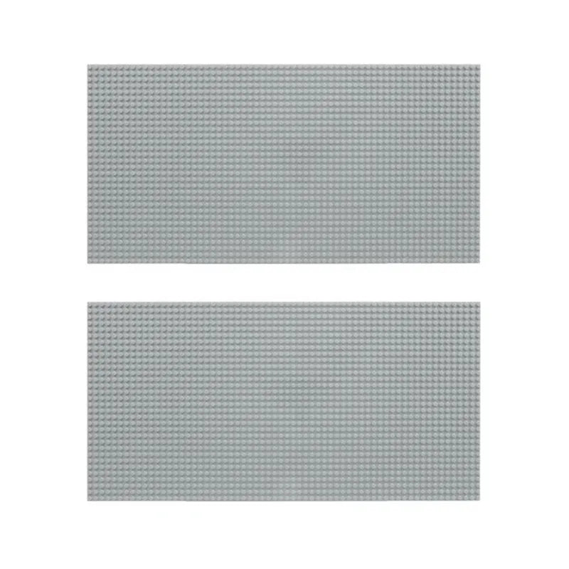 Two gray rectangular tiles on a white background