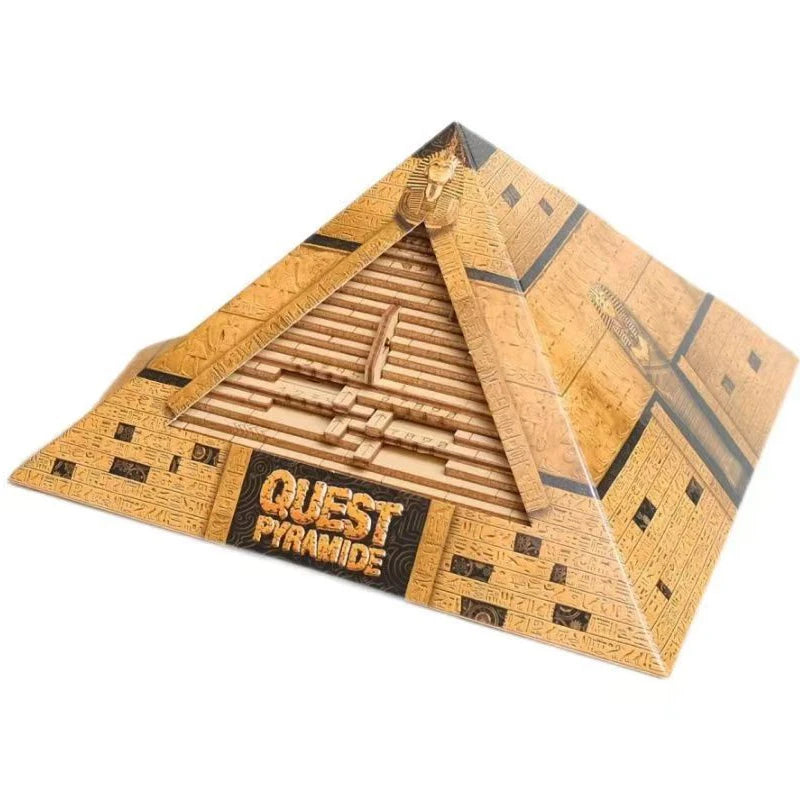 Pyramid-shaped product with 'Quest Pyramid' branding on a white background