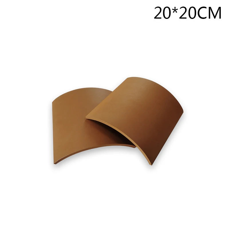 Brown leather sample with dimensions 20*20CM on a white background